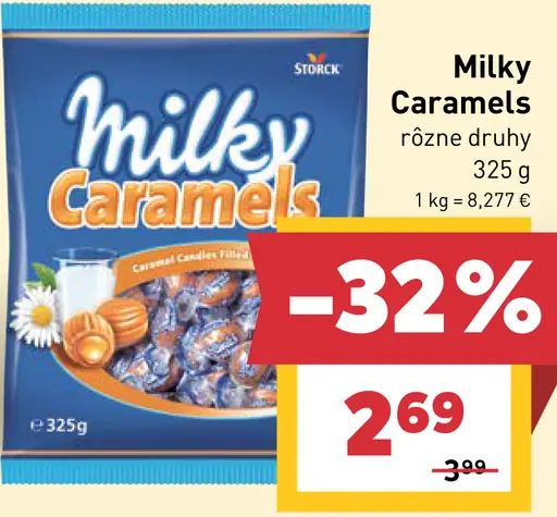 Milky Caramels, rôzne druhy