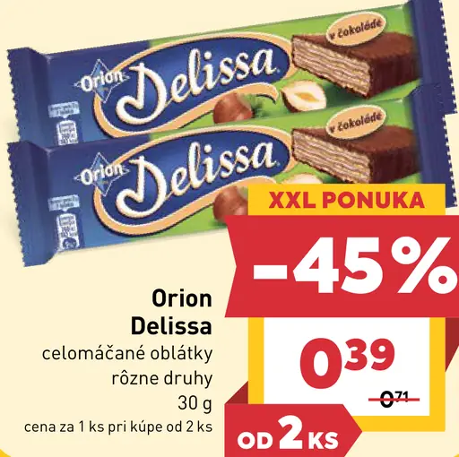 Orion Delissa celomáčané oblátky rôzne druhy