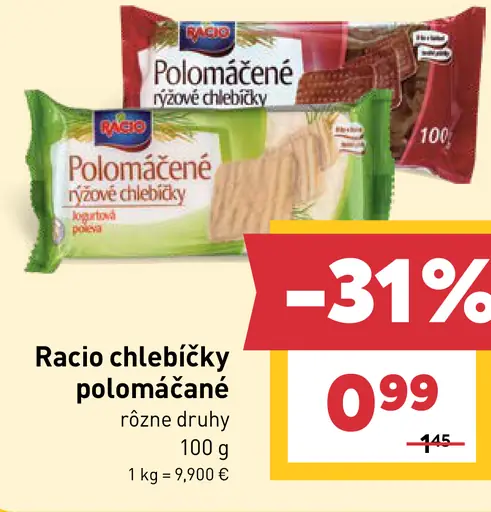 Racio ryžové chlebíčky rôzne druhy