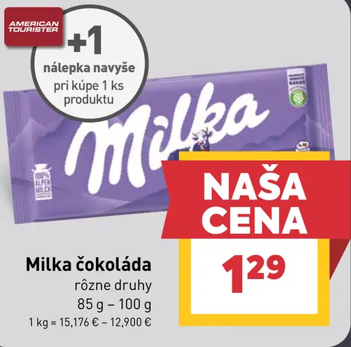 Čokoláda rôzne druhy Milka