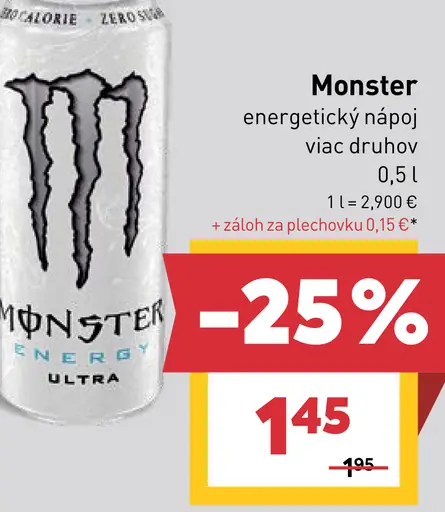 Monster energetický drink viac druhov