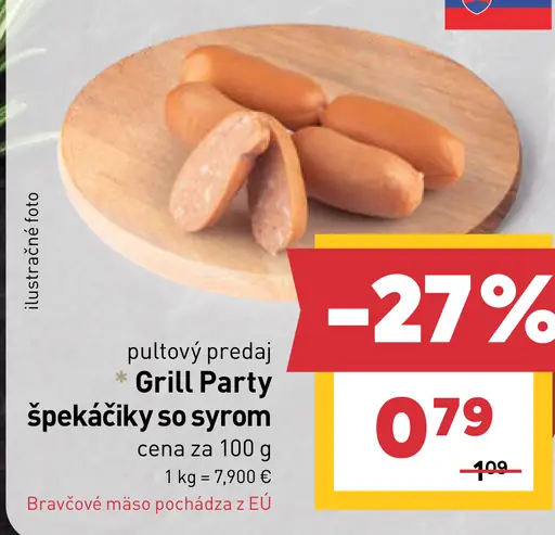 Grill Party špekáčiky so syrom