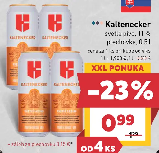Kaltenecker pivo plechovka
