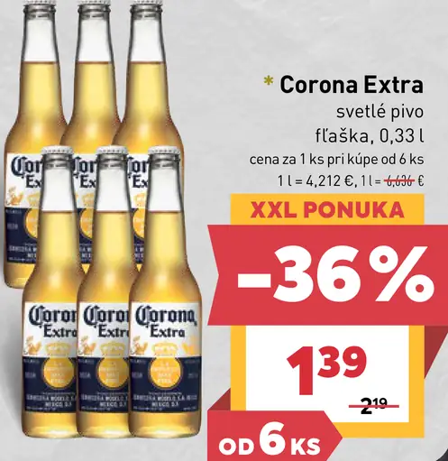 Corona Extra svetlé pivo fľaša