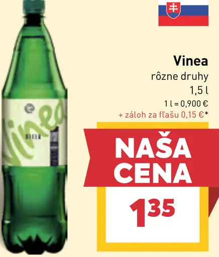 Vinea nealkoholický hroznový nápoj viac druhov