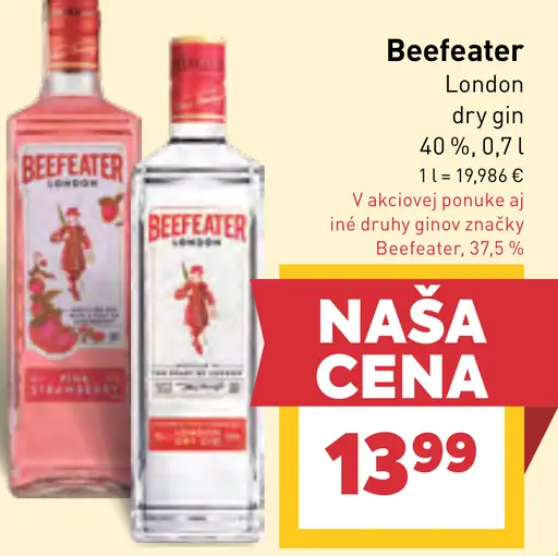 Beefeater London Dry gin s tonikom