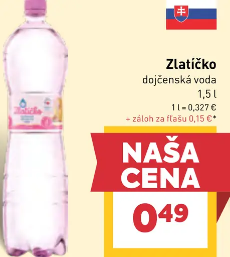 Zlatíčko dojčenská voda