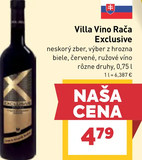 Villa Vino Rača Exclusive výber z hrozna biele, červené, ružové víno