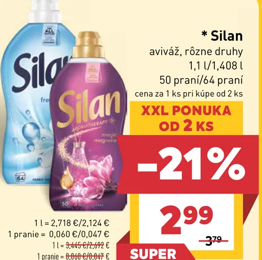 Silan aviváž rôzne druhy