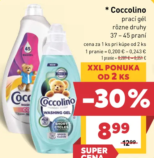 Coccolino prací gél 3 druhy