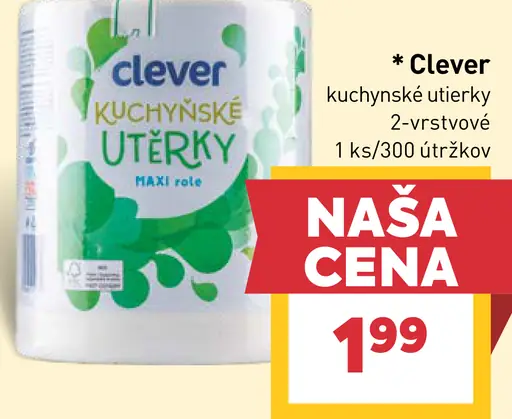 Clever kuchynské utierky 2-vrstvové