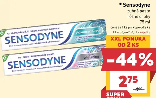 Sensodyne zubná pasta rôzne druhy