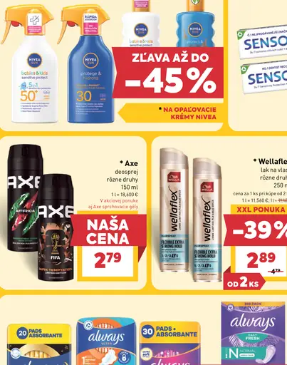 Axe dezodorant rôzne druhy