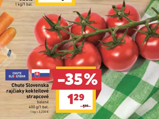 Chute Slovenska rajčiaky kokteilové strapcové