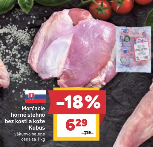 Morčacie horné stehno bez kosti a kože