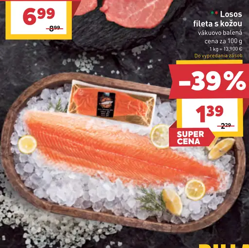 Losos fileta s kožou