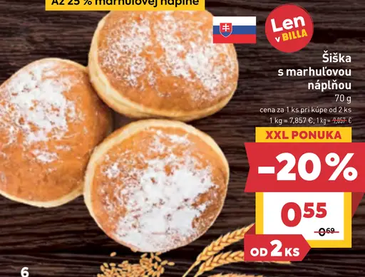 Šiška s marhuľovou náplňou