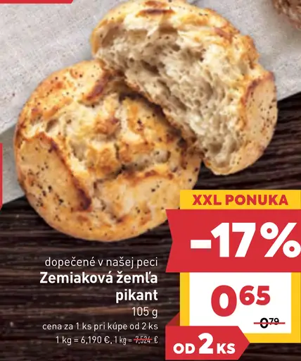 Zemiaková žemľa pikant