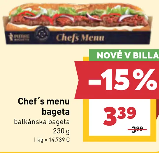 Chef’s menu bageta balkánska