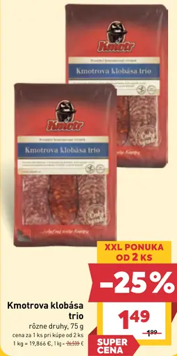Kmotrova klobása trio rôzne druhy