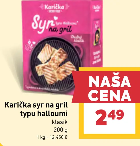 Karička Syr na panvicu a gril typu Halloumi klasik