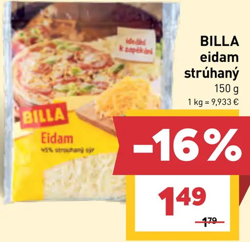 BILLA eidam strúhaný