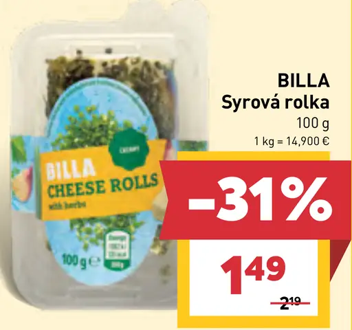 BILLA Syrová rolka
