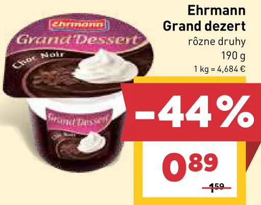 Ehrmann Grand Dessert rôzne druhy