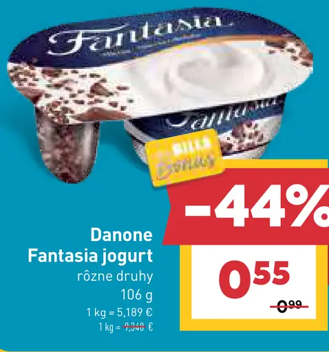 Danone Fantasia jogurt rôzne druhy