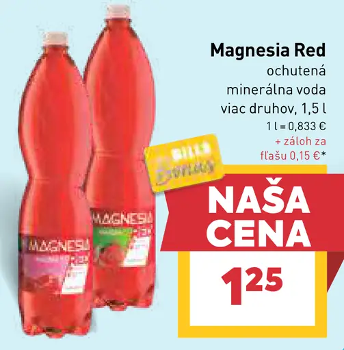 Magnesia Red ochutená minerálna voda