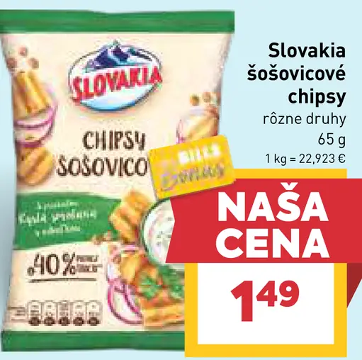 Slovakia Šošovicové chipsy