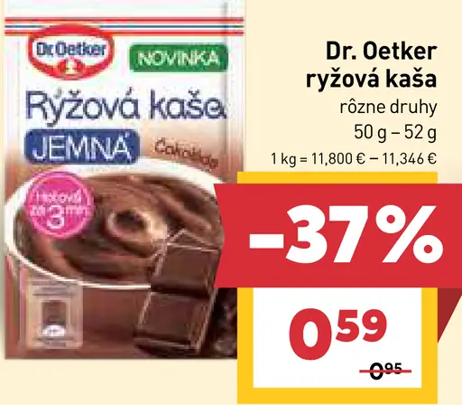 Dr. Oetker ryžová kaša rôzne druhy