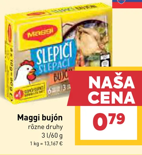 Maggi bujón rôzne druhy