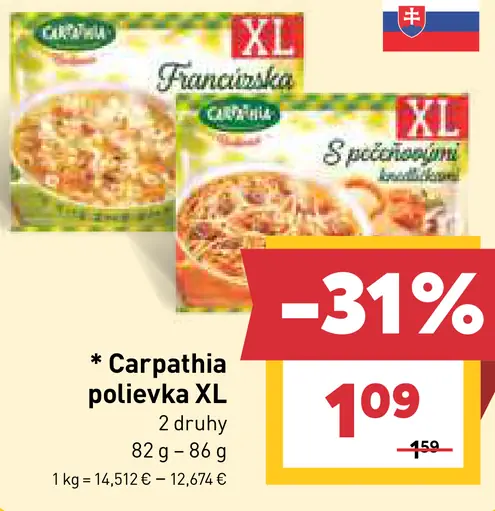 Carpathia plný hrniec polievka XL rôzne druhy