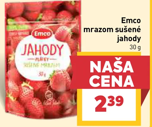 Emco jahody sušené mrazom plátky