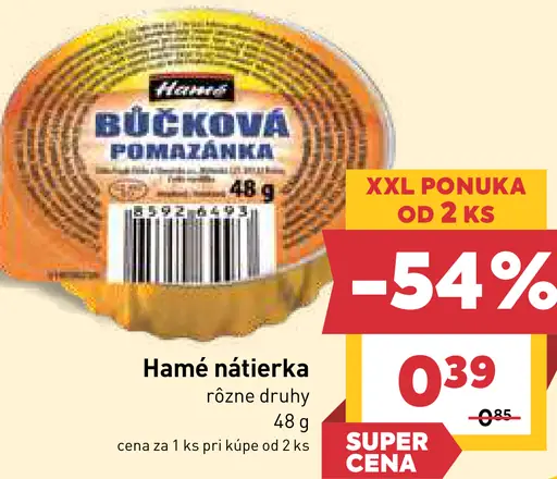 Hamé nátierka rôzne druhy