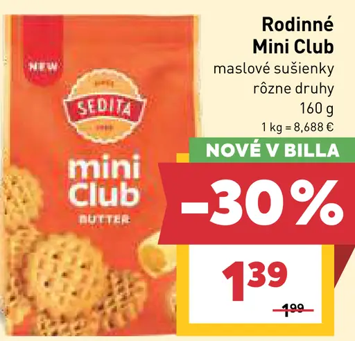 Sedita Rodinné mini Club maslové sušienky