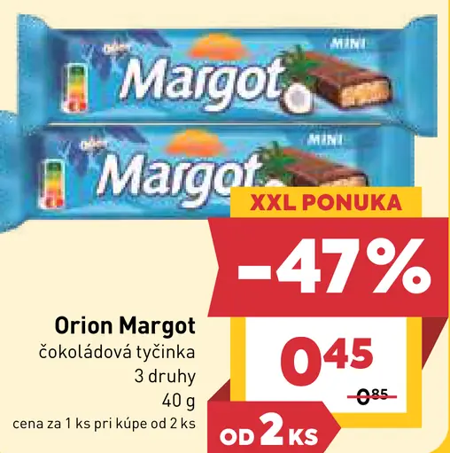 Orion Margot čokoládová tyčinka, 3 druhy
