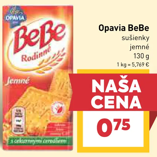 Opavia BeBe Rodinné jemné sušienky