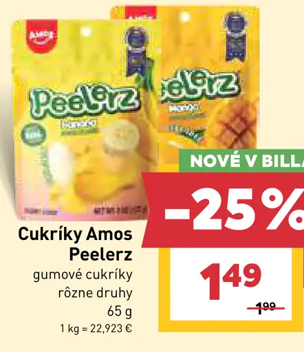 Cukríky Amos Peelerz gumové cukríky