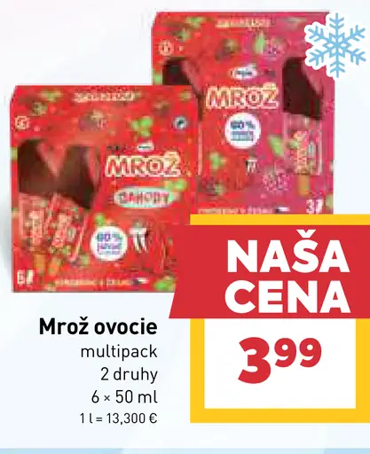 Mrož ovocie multipack, 2 druhy