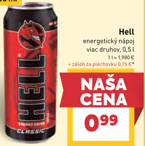 Hell energetický drink viac druhov