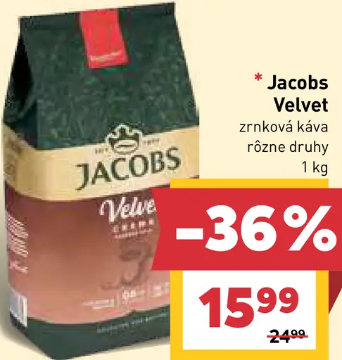 Jacobs Velvet instantná káva rôzne druhy