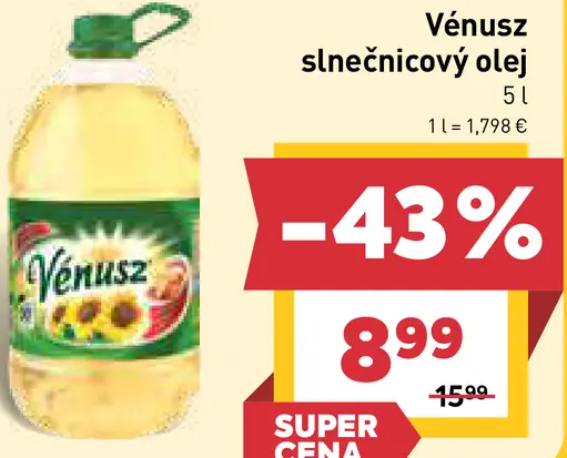 Vénusz Slnečnicový olej