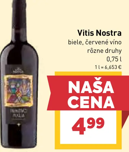 Vitis Nostra biele, červené víno vybrané druhy