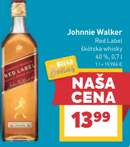 Johnnie Walker Red Label škótska whiskey