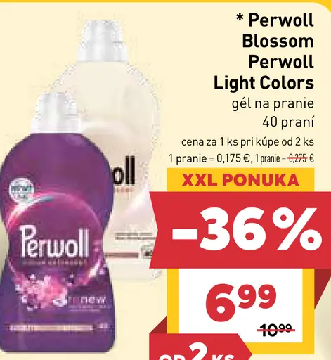 Perwoll Blossom alebo Perwoll Light Colors gél na pranie