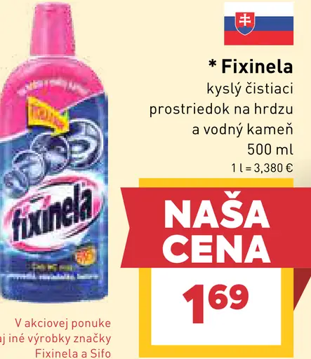 Finixela kyslý čistič na hrdzu a vodný kameň