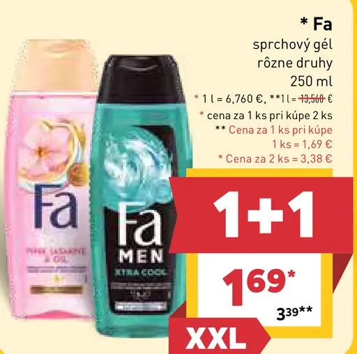 Fa sprchový gél rôzne druhy