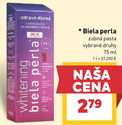 Biela Perla zubná pasta